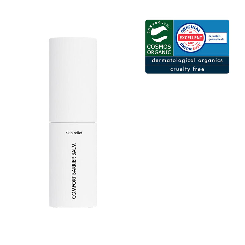 Organic Barrier Balm Stick with Olive Squalane & Vitamin C+E – For Sensitive & Dry Skin, COSMOS Organic Certified, Vegan, Fragrance-Free Comfort Barrier Balm, 0.35oz / 10g