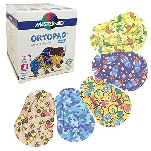 Ortopad® Bamboo Boys Eye Patches, 50/Box (Junior Size, 0-2 yrs) Blue Camo Pack 50 Count (Pack of 1)