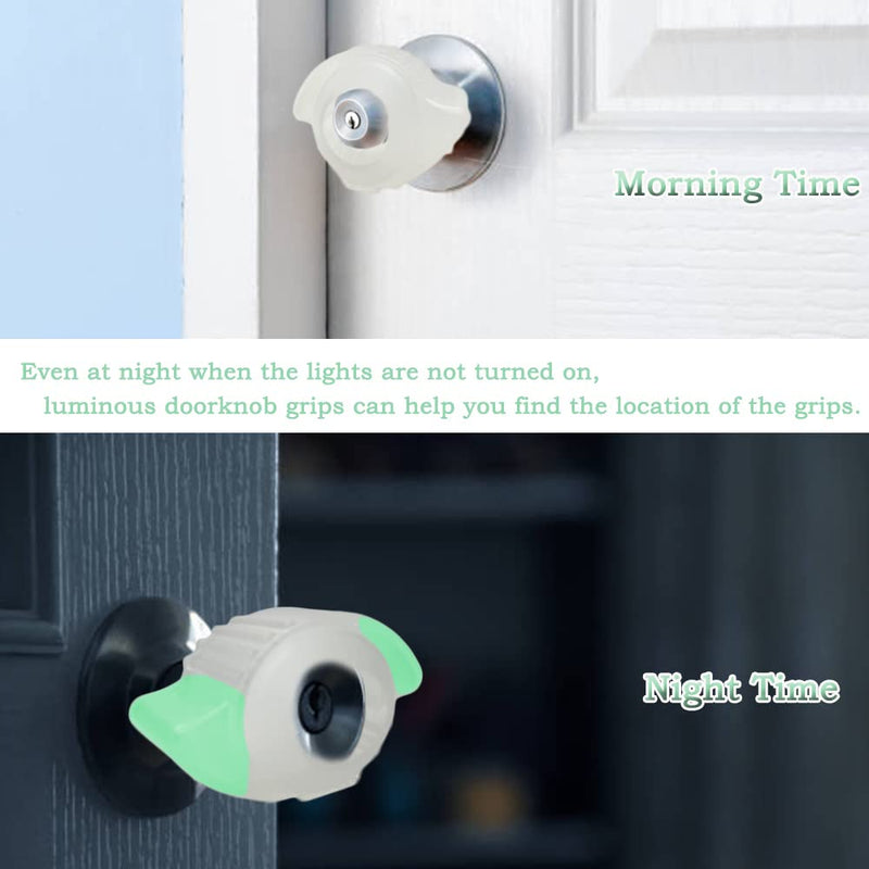 [Australia] - Silicone Doorknob Grips for Arthritis Elderly Disabled - Easy Open Door Living Aid, Fluorescent, 4PCS 