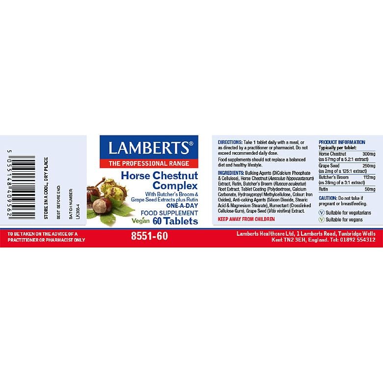 Lamberts Horse Chestnut Complex - 60 Capsules