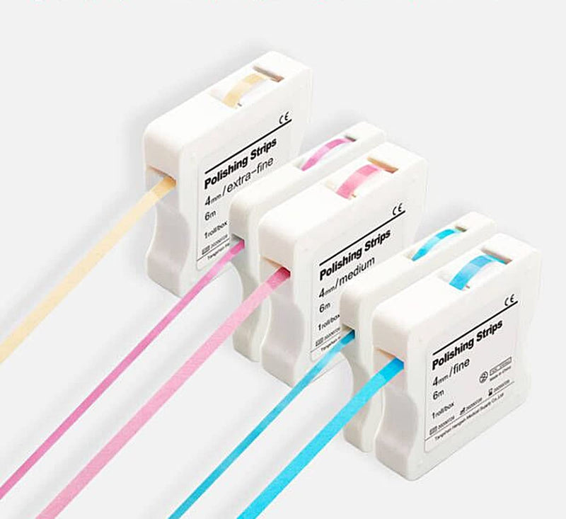 BELEON Dental Polishing Strips - Tooth Polisher Dental File for Teeth Sanding Grinding Deep Teeth Cleaning Tool Tooth Polish Abrasive Strip Oral Care Cleaning Tool - Super Fine 1 Roll 4mm x 6M Width 4mm