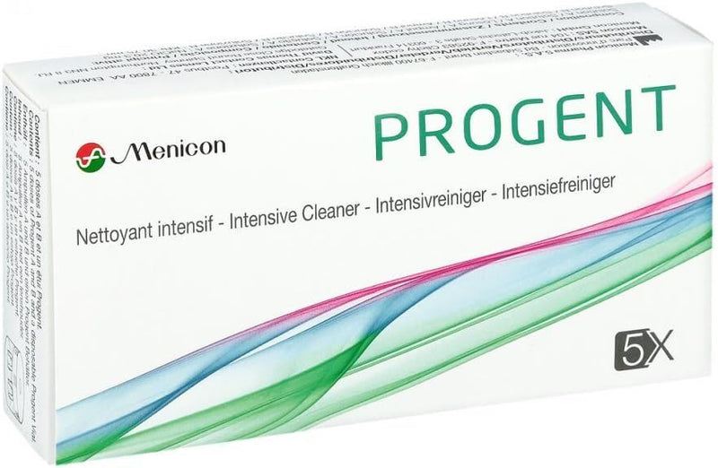 [Australia] - Menicon Progent SP contact lens intensive cleaner 5 ampoules each A+B + container (2x) 2x 