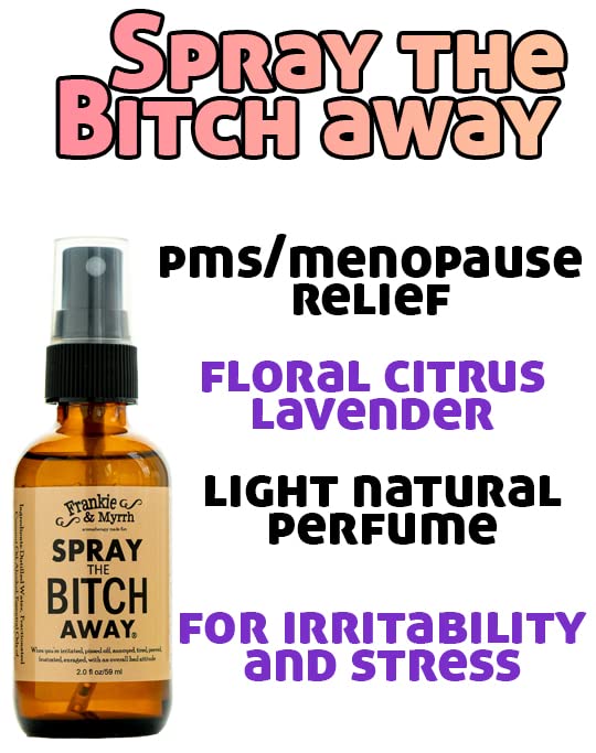 Frankie & Myrrh Spray The Bitch Away | Freshwater Perfume | Aromatherapy Life's Woes | with Bergamot, Lavender, Geranium, Frankincense