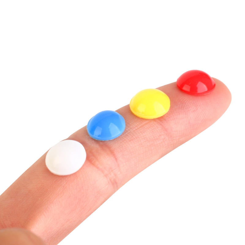 Bump Dots for Visually Impaired 160 Pcs Hemisphere Combo Pack(Yellow,Blue,White,Red) - Low Vision Aids Braille Stickers Raised Tactile Dots for Elderly, Blind