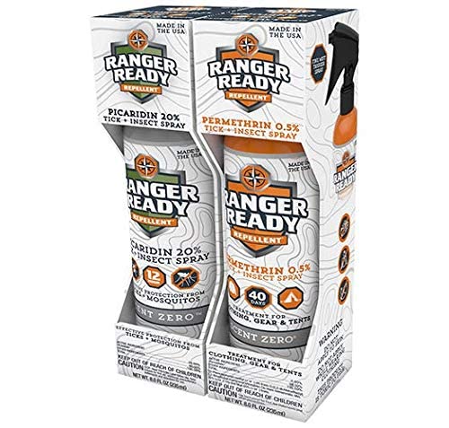 [Australia] - Ranger Ready Repellents P2Pak Permethrin + Picaridin Tick & Insect Repellent, Scent Zero, 8 Fl Oz. (Pack of 2) 8 Fl Oz (Pack of 2) 
