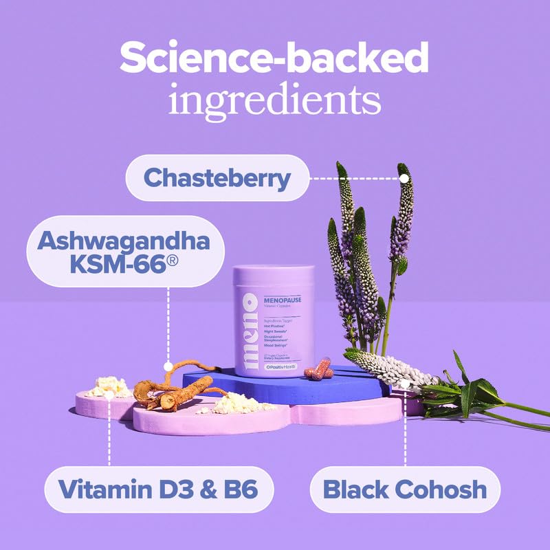 [Australia] - O Positiv MENO Vitamins for Menopause - Hormone-Free Menopause Supplement for Women - Black Cohosh & Ashwagandha KSM-66 - Helps Relieve Hot Flashes, Night Sweats, Mood Swings - 30 Servings (Pack of 1) Menopause Vitamins (Pack of 1) 