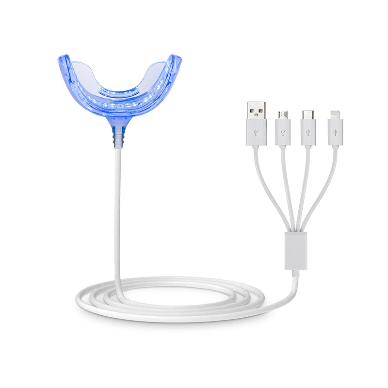 [Australia] - Teeth Whitening Accelerator Light, 32x Blue LED Light Mouth Tray Teeth Whitening Enhancer Light Trays Connected with iPhone/Android/USB for Home Use 