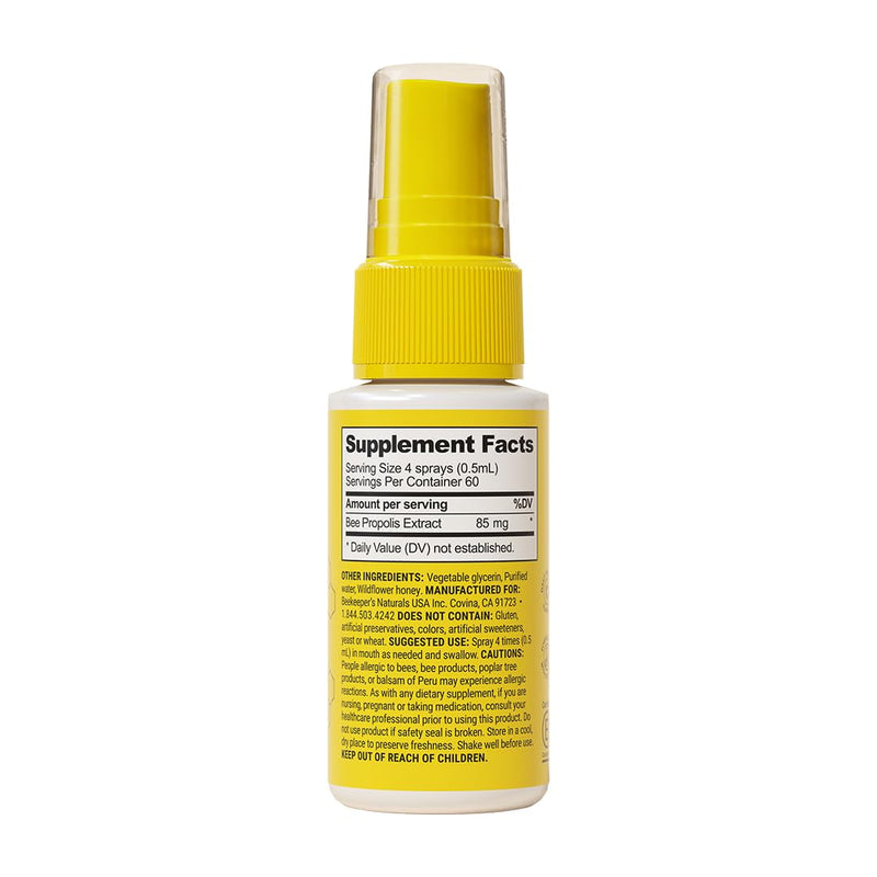 [Australia] - Propolis Throat Spray by Beekeeper's Naturals - 95% Bee Propolis Extract, Natural Immune Support & Sore Throat Relief - Antioxidants, Keto, Paleo, Gluten-Free (1.06 oz)(Pack of 1) Adult Propolis 1 Pack 1.06 Fl Oz (Pack of 1) 