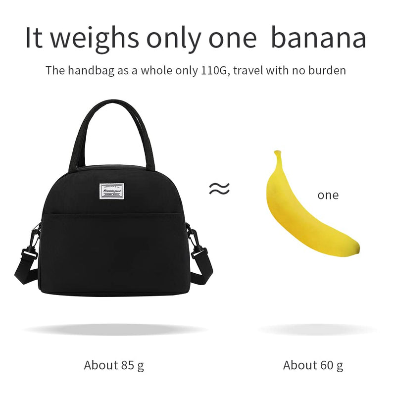 [Australia] - lunch bag women & men, Reusable Insulated Cooler Lunch Box Adult Water Resistant Lunch tote bag for Work Picnic Beach or Travel Black 