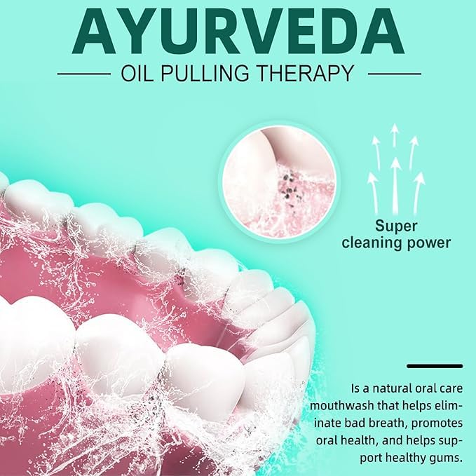 [Australia] - Coconut Oil Pulling for Fresh Breath and Oral Hygiene - Ayurvedic Expert Formulated | Supports Healthy Gums | Natural Teeth Whitening - Includes Tongue Scraper and Measuring Cup - 8 fl. oz 