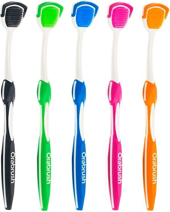 [Australia] - DenTek Orabrush Tongue Cleaner and Tongue Scraper 1 Count (Pack of 2) 1 Count (Pack of 2) 