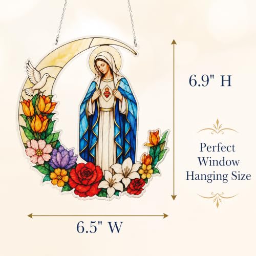 7in Blessed Virgin Mary Hanging Ornaments Gift for Women, Birthday