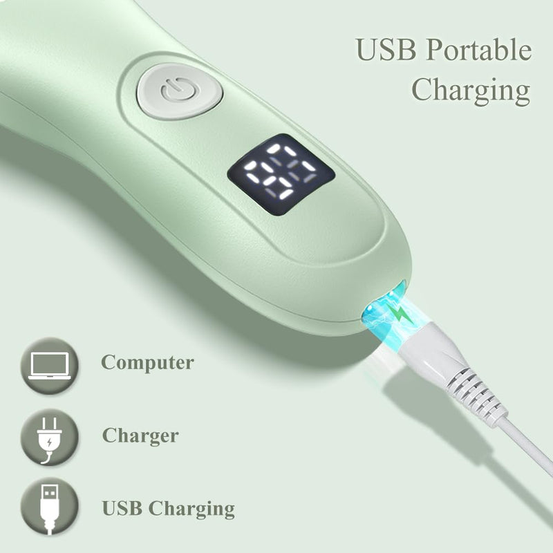 [Australia] - Baby Hair Clippers, Quiet Professional Hair Clippers for Kids, Hair Cutting Kits with LCD Display, Safe Ceramic Blades, Waterproof Rechargeable Trimmer for Autism Children and Infants 