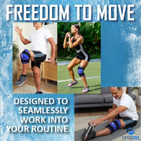 [Australia] - Fittest Pro Knee Ice Pack Wrap for Pain Relief, Reusable Hot and Cold Therapy Wrap for Swelling, Recovery, and Therapy for Arthritis, Meniscus Tear and ACL 