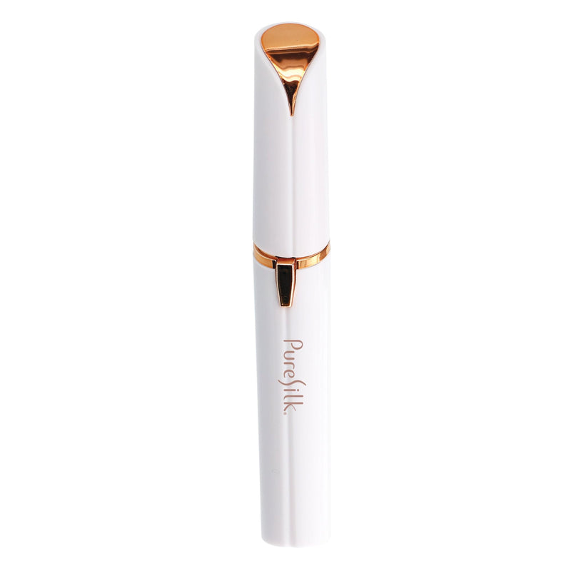 [Australia] - Pure Silk Eyebrow Hair Remover Shaver for Women, Fine Tipped Eyebrow Shaver for Shaping and Styling Eyebrows, Built in Light, Gentle and Pain-Free Eyebrow Styling Tool, Portable, Battery Operated 
