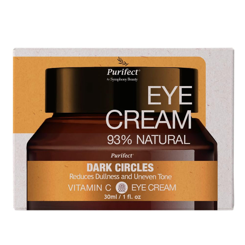 Purifect Dark Circles Vitamin C Eye Cream Skin - Brightening Under Eye Cream Treatment for Women & Men, Hydrates & Moisturizes, Helps Dryness & Wrinkles, Use Day or Night - 1 fl oz