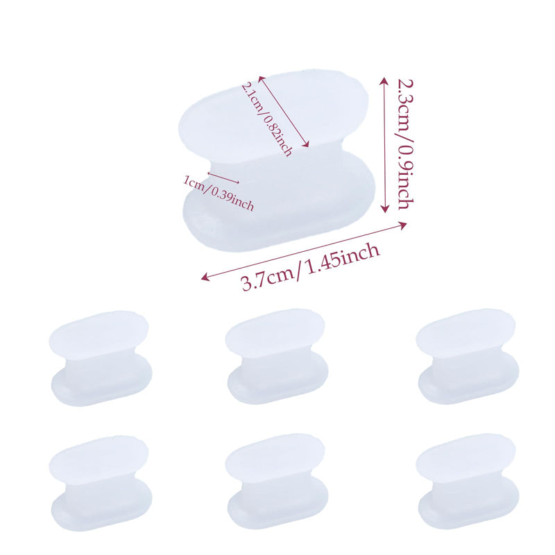 [Australia] - Pack of 6 silicone toe spacers, toe spacers separators, silicone toe separators, correction toe spacers, gel toe separators, hallux valgus correction set for big toes 