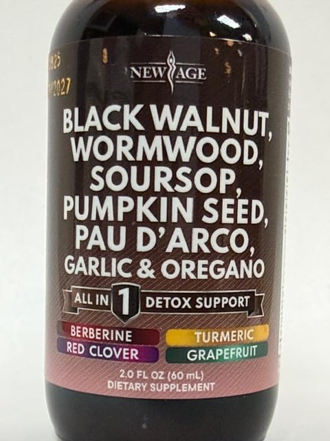 [Australia] - Black Walnut Wormwood Cleanse Drops - Liquid Soursop, Garlic, Pumpkin Seed, PAU D'Arco, Oil of Oregano, Turmeric, Berberine, Neem Extract, Hull Bark, Tincture - 8oz 8 Fl. Oz (Pack of 4) 