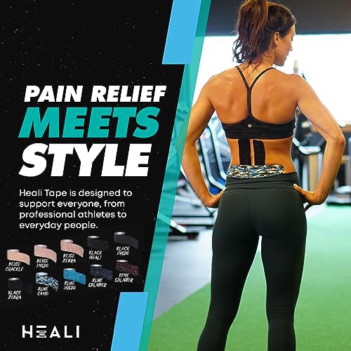 [Australia] - Heali Kinesiology Tape with Magnesium and Menthol, 3-Pack of 20 Pcs Precut Strips, K Tape Roll, Knees, Physical Therapy Sports Tape for Muscles and Joints, Water Resistant, White with Blue Camo 