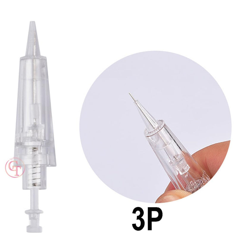 [Australia] - 50pcs/Pack Permanent Makeup Needles Cartridge for Eyebrow Eyliner Tattoo Machine 1P 3P 5P 5F 7F for Ombre Powder Eyebrow Shading Microblading Makeup (50pcs 3P) 50pcs 3P 