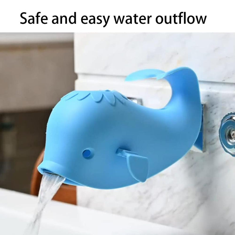 [Australia] - Faucet Cover Bathtub Baby Tub - Bath Spout Cover Baby Bathtub, Faucet Cover Baby Bathtub Silicone Whale for Kids, Toddlers, Blue (ALIBEBE) 