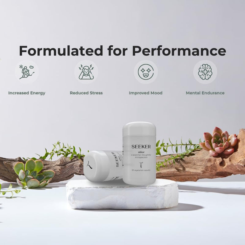 [Australia] - Setas Seeker Ceremony Quality Botanical Supplement Organic Motherwort, Gotu Kola, & Holy Basil to Support Deep Introspective Reflection & Self-Exploration, Vegan & Non-GMO, 60-Day Supply 