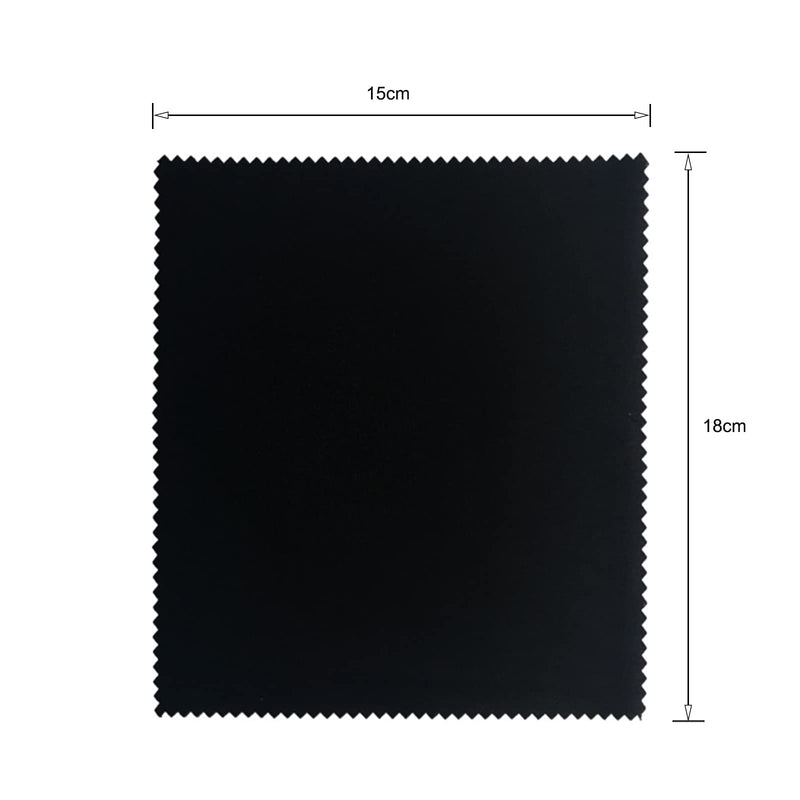 [Australia] - Yoezuo Pack of 7 glasses cleaning cloths, 18 x 15 cm microfiber cloth glasses cleaning cloths microfiber cleaning cloths for glasses, screens, tablets, cell phones, cameras (black) black 