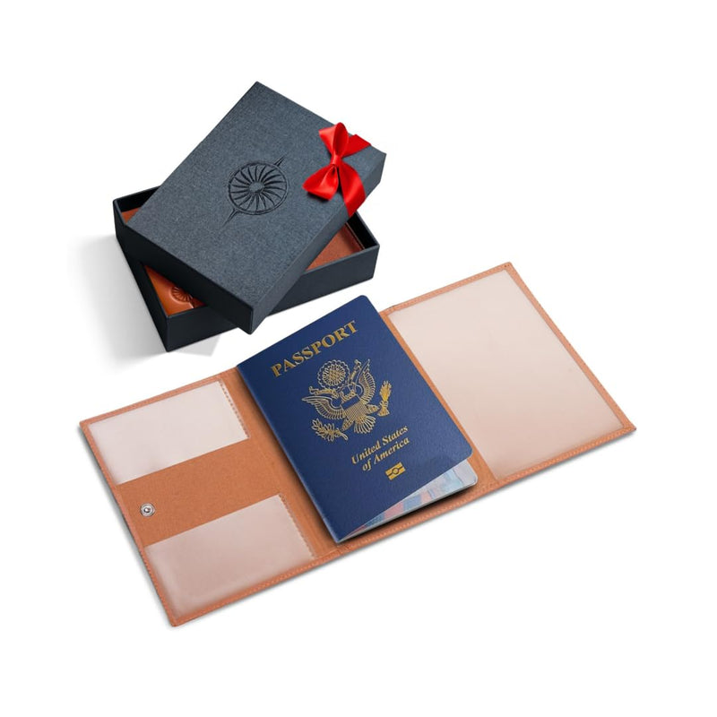 MAVRIK Pilot Document Holder – Genuine Leather Passport Wallet for Pilots – Aviation Gift, Travel Organizer, Pilot License Holder, FAA Medical Holder, Flight Bag Essential Brown