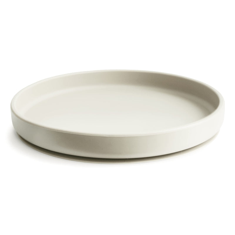 [Australia] - mushie Classic Silicone Suction Plate | BPA-Free Non-Slip Design (Ivory) Ivory 
