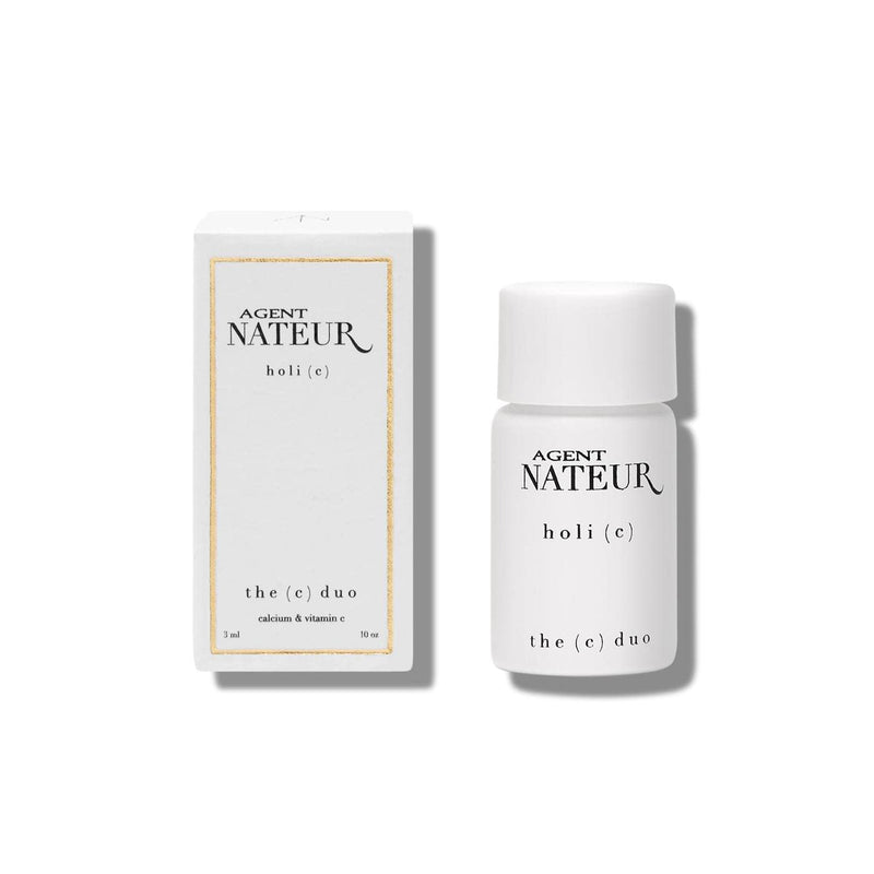 Agent Nateur - holi (c) duo Calcium + Vitamin C; Travel Size; .10 oz | 3ml | Plump, Protect + Restore Skin | Vegan, Non-Toxic, Clean Skincare 0.1 Ounce (Pack of 1)