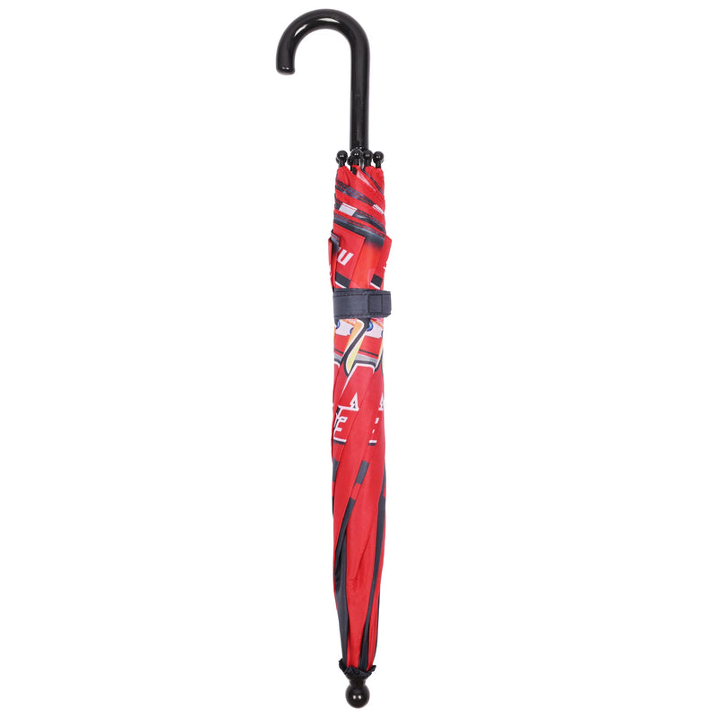 Concept One Lightning McQueen Umbrella for Kids | Red | Boys Umbrella with Curved Handle and Safety Tips | Fun Umbrellas for Rain | Boys with Curved Handle and Safety Tips, Fun Umbrellas for Rain