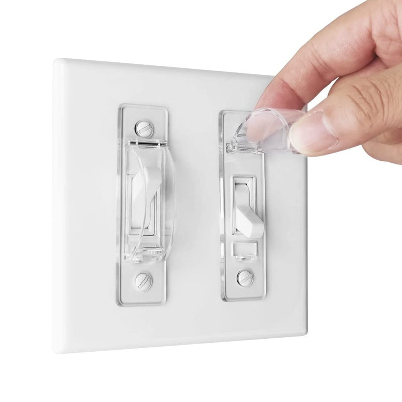 [Australia] - Wall Switch Guard, ILIVABLE Child Proof Light Switch Plate Covers Protects Your Lights from being Accidentally Turned On or Off by Children and Adults (Clear, 2 Pack) 