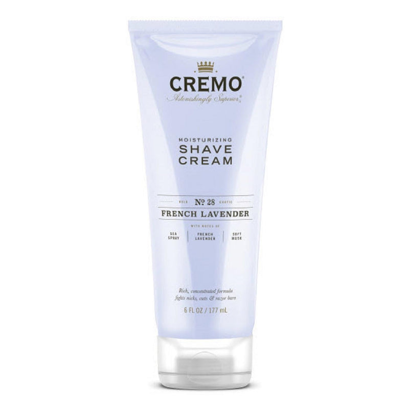 Cremo French Lavender Moisturizing Shave Cream, Astonishingly Superior Ultra-Slick Shaving Cream for Women Fights Nicks, Cuts and Razor Burn, 6 Fl Oz 6 Ounce (Pack of 1)