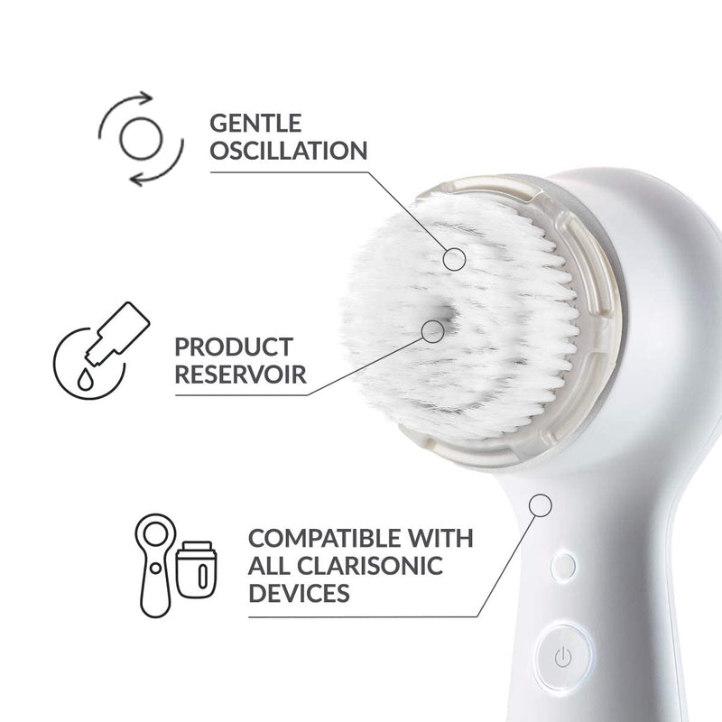 [Australia] - Clarisonic Luxe Cashmere Facial Cleansing Brush Head Replacement | Compatible with Mia 1, Mia 2, Mia Fit, Alpha Fit, Smart Profile Uplift and Alpha Fit X | 2 Pack 2 Count (Pack of 1) 