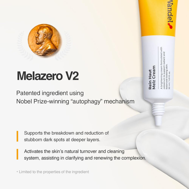 Melz Cream 30ml / 1.01fl.oz | Hydrating Facial Cream with Melazero V2, Niacinamide & Tranexamic Acid | Blemish Care & Tone-Enhancing Formula | Korean Skincare