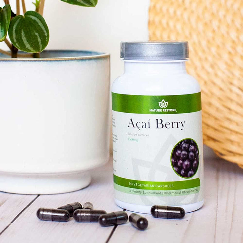 [Australia] - Nature Restore Organic Acai Berry Supplement, Freeze Dried, 90 Acai Berry Capsules, Non GMO, Gluten Free, Vegan 