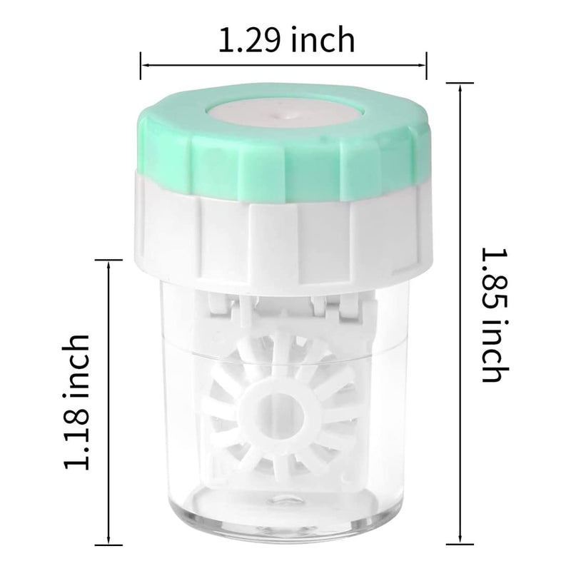 [Australia] - CUHZA Pack of 5 contact lens containers, contact lens cleaning machine, manual contact lens cleaner contact lens container, portable rotation manual contact lens cleaning container 