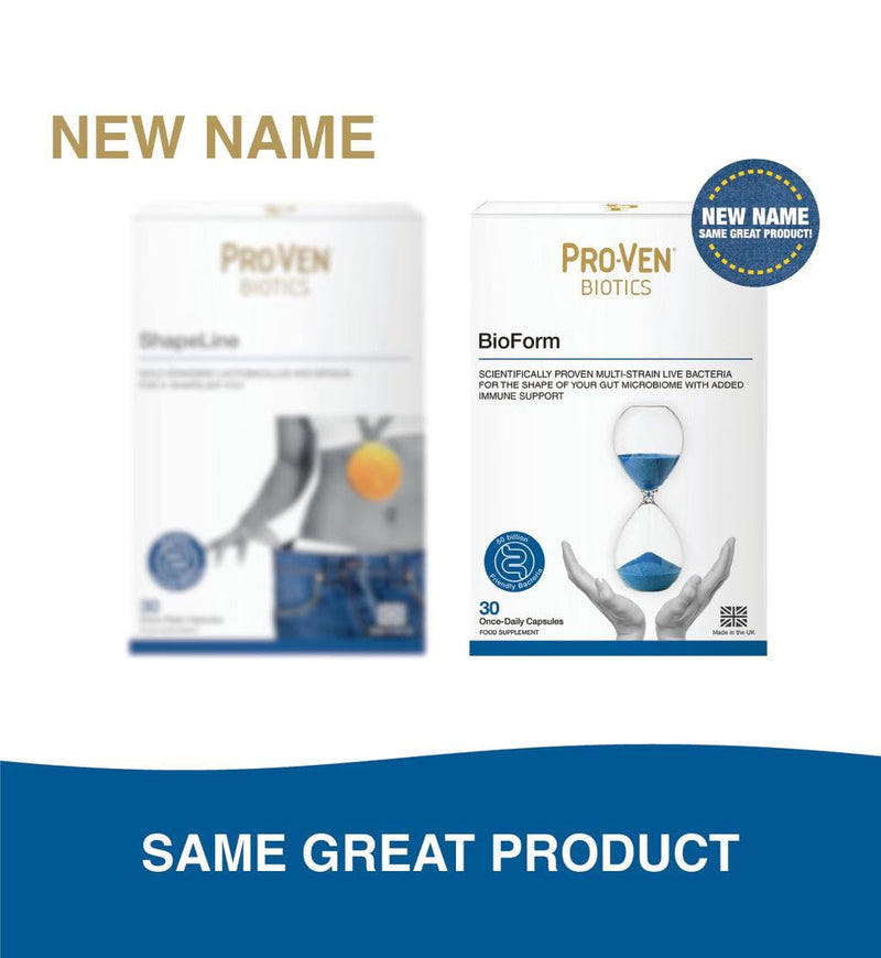 Pro-Ven Probiotics ShapeLine Bioform | Supports a 'shapelier You' | As seen in Daily Mail | 50 Billion CFU | Gut Health Supplement | 30 Capsules