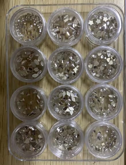 [Australia] - Leelosp 480 Pcs Tooth Gem Kit DIY Teeth Crystals Jewelry Fashionable Teeth Gems Kit Artificial Crystal Tooth Reflective Ornaments (Without Glue) (White) 