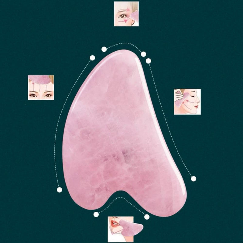 [Australia] - Gua Sha Jade Stone Gua Sha Massage Tool, Guasha Tool for Face and Body Skin Massage. Tools for SPA Acupuncture, Pink Stone for Body Face Neck and Eye, Skin Care Gift for Woman (pink) 