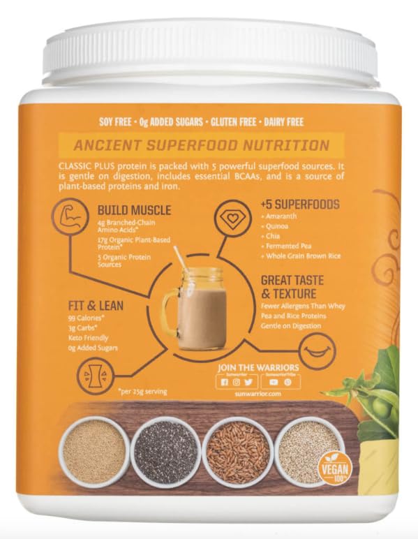 Plant-Based, Warrior Protein Warrior Classic Plus Vanilla 375g