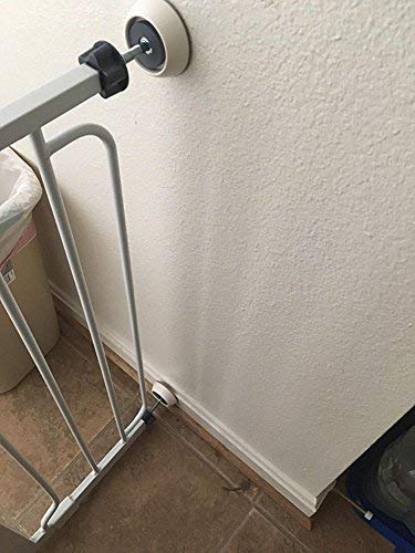 [Australia] - vmaisi Baby Gate Wall Protector - Protect Walls & Doorways from Pet & Dog Gates - Pressure Mounted Gates Work on Stairs - 4 Pack Gates Wall Cups - White 