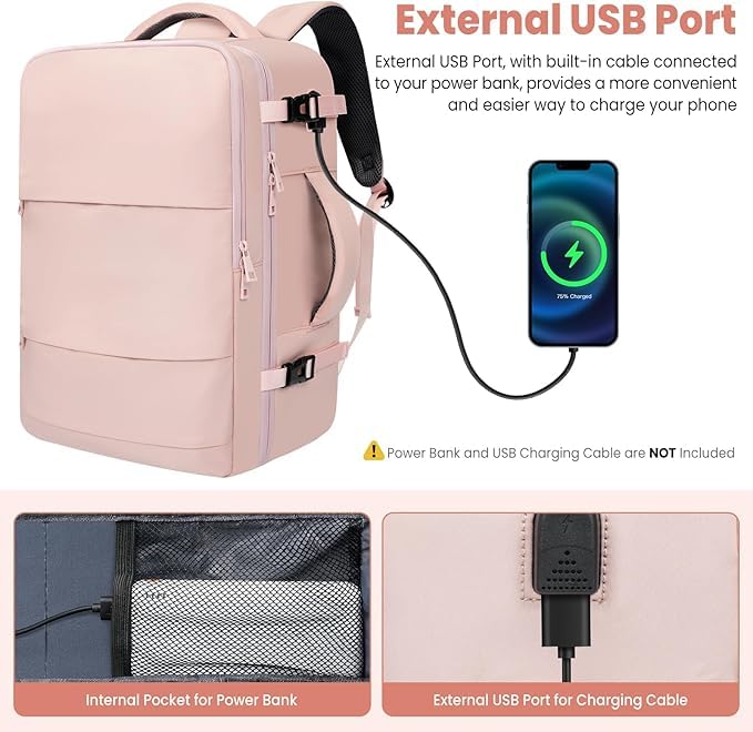 BAGAIL 10 Set Packing Cubes and Travel Laptop Backpack