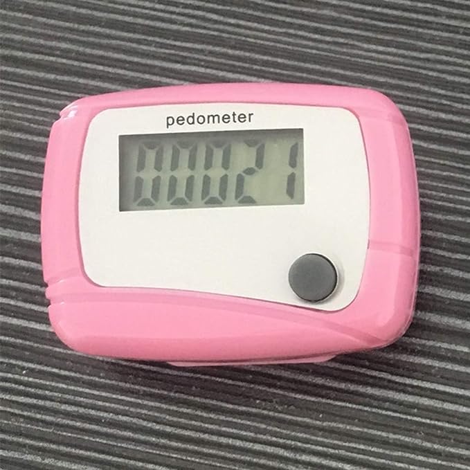 [Australia] - Red Portable Counter Mini Digital LCD Pedometer Sports Walking Running Step Counter Meter Walking Distance Miles, Calorie Counter, Daily Target Monitor, Exercise Time 