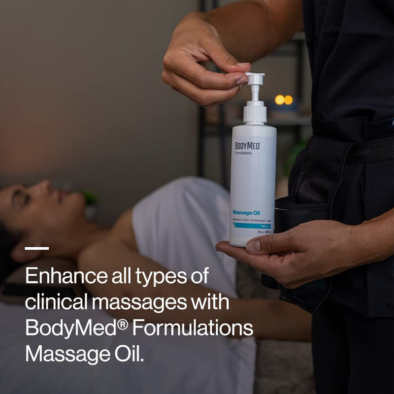 BodyMed Formulations Massage Oil, 8 oz. – Fragrance-Free, All-Natural Oil for Massage Therapy – Leaping Bunny Certified – with Arnica Extract & Jojoba – Non-Staining, & Paraben Free 8 Fl Oz (Pack of 1)
