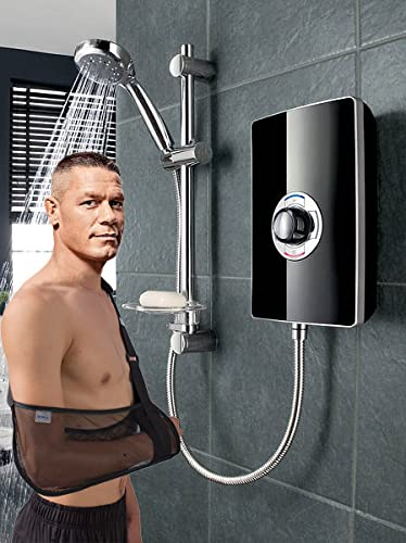 [Australia] - Mesh Arm Shoulder Sling - Medical Shoulder Immobilizer for Shower - Adjustable Arm Brace for Torn Rotator Cuff Injury - Right Left Arm for Men Women - Shower Sling for Elbow, Wrist updated version 