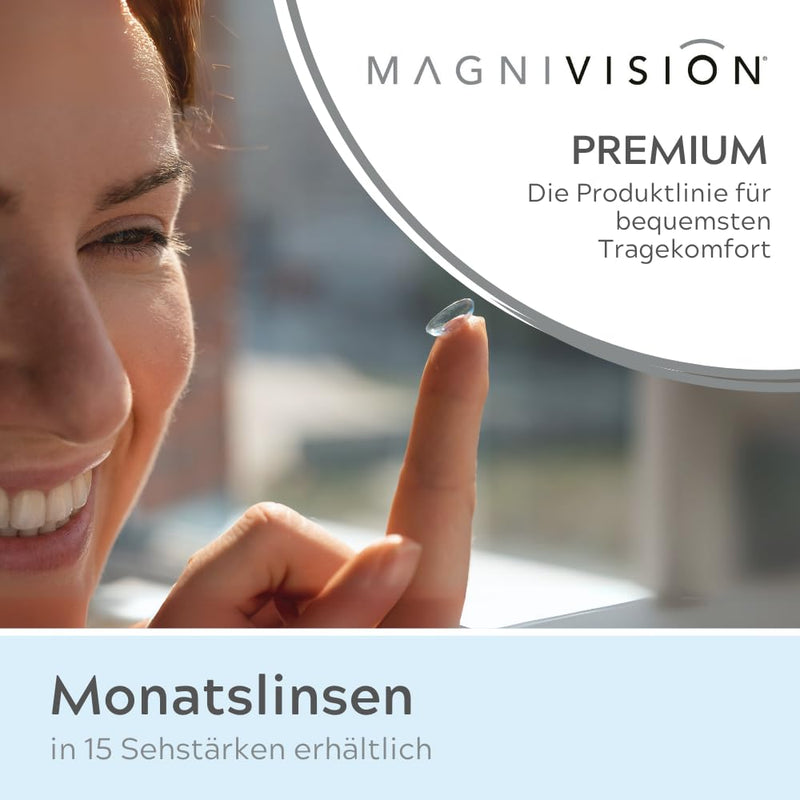 [Australia] - MAGNIVISION monthly lens premium, soft contact lenses for -2.75 diopters, contact lens with silicone hydrogel material and UV filter for long wearing times, without preservatives -2.75 diopters 