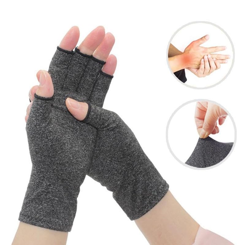 Premium Bamboo Gloves, 2024 new One Compres Bamboo Arthritis Gloves,Bamboo Compres Gloves for men and women Medium Gray