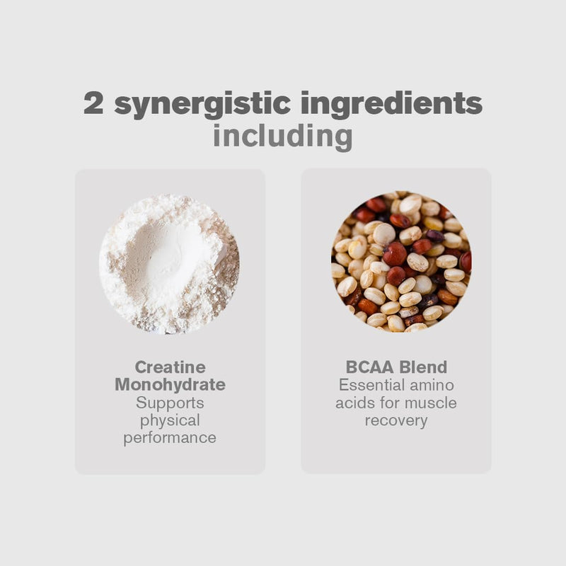 Creatine & BCAA Powder, 5,000mg Pure Micronised Creatine Monohydrate | 3,000mg BCAAs, Easily Dissolves & Lab Tested | Unflavoured, No Additives, Vegan, Dairy & Gluten Free | 30 Servings