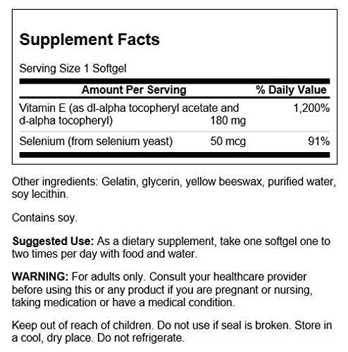 [Australia] - Swanson Vitamin E & Selenium 90 Sgels 1 